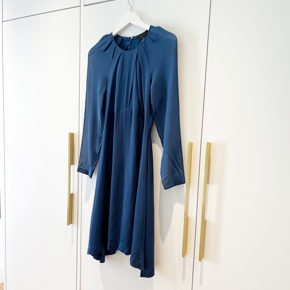 BNWT Club Monaco Rokinsa Fit & Flare Silk Dress - Picture 5 of 15